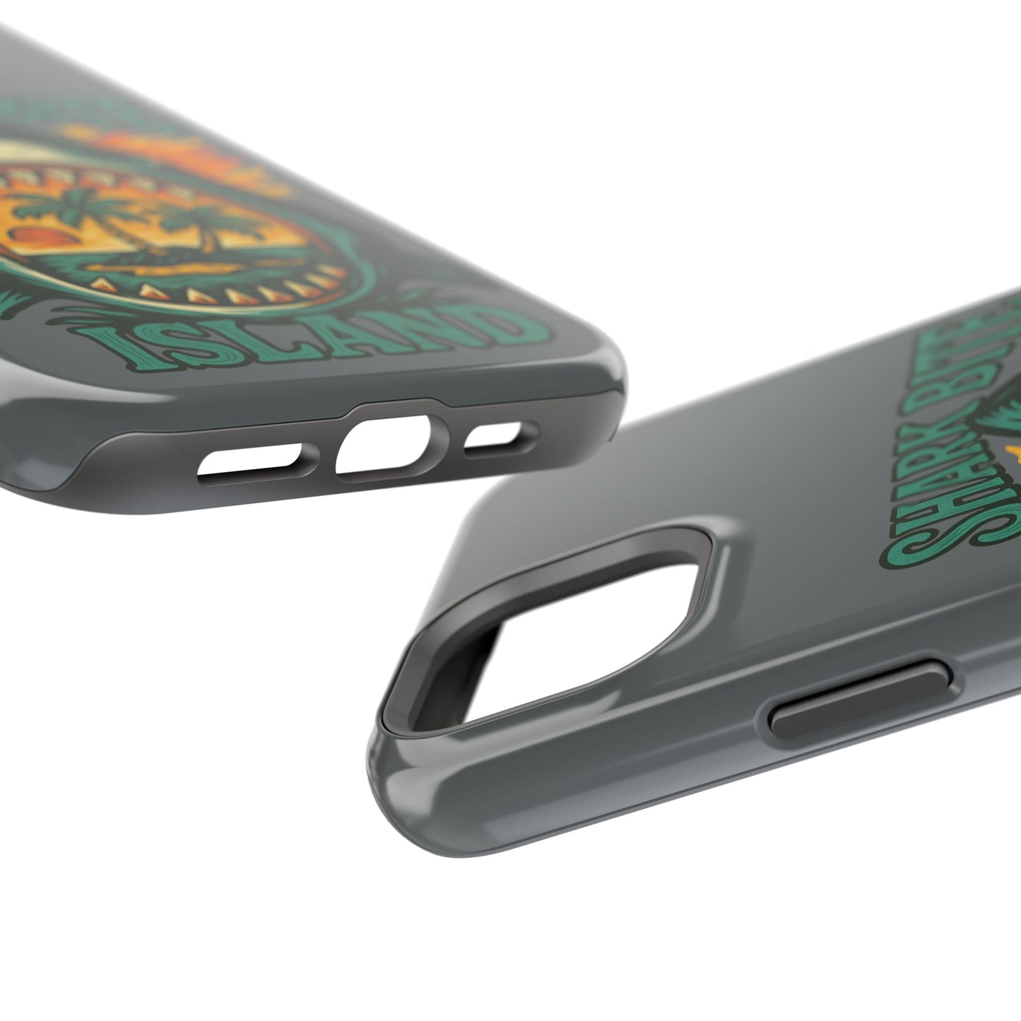 Shark Bite Island Phone Case, Magnetic Tough Case - iPhone