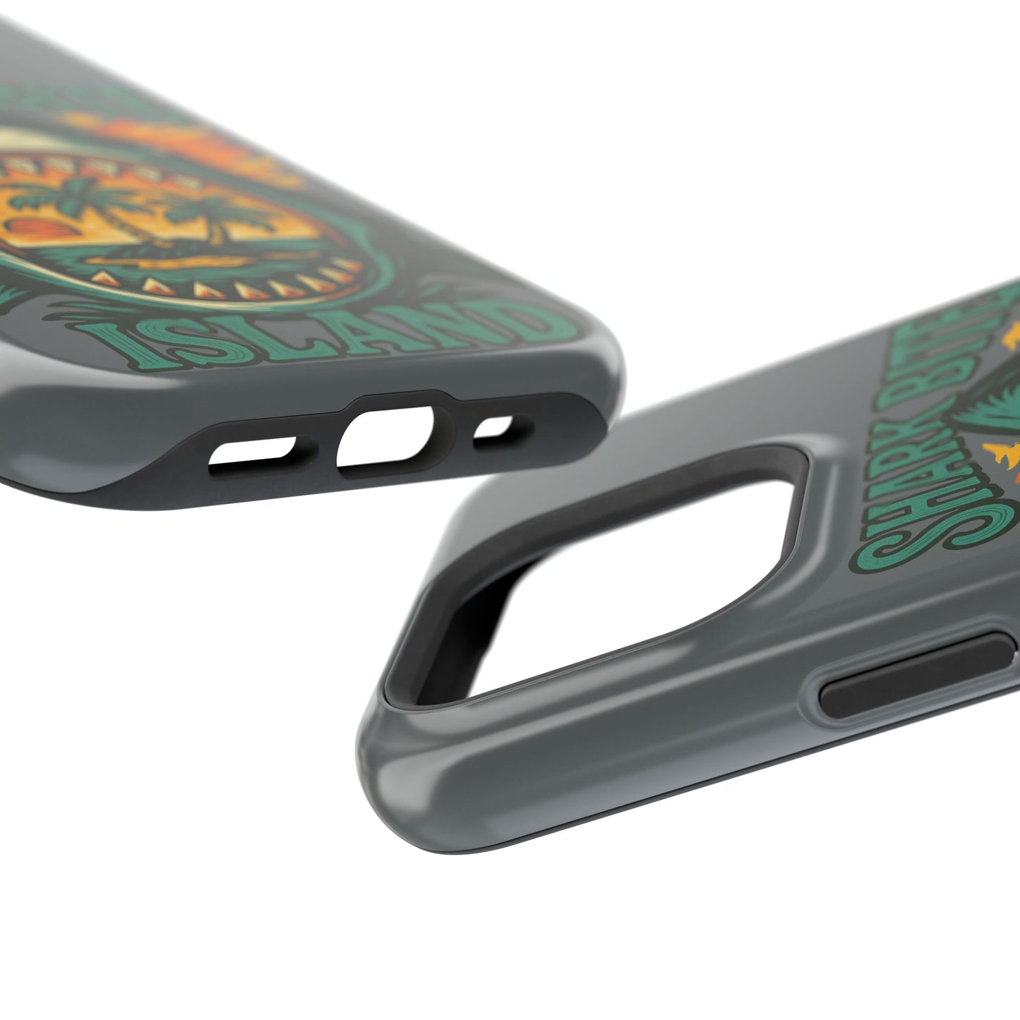 Shark Bite Island Phone Case, Magnetic Tough Case - iPhone
