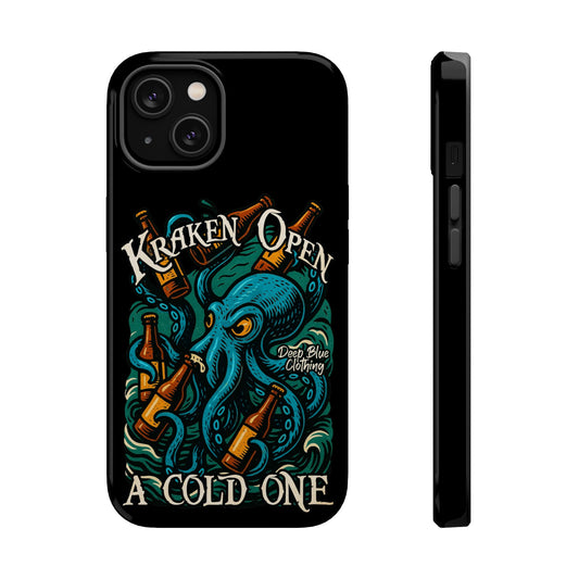 Kraken Open a Cold One Phone Case, Magnetic Tough Case - iPhone