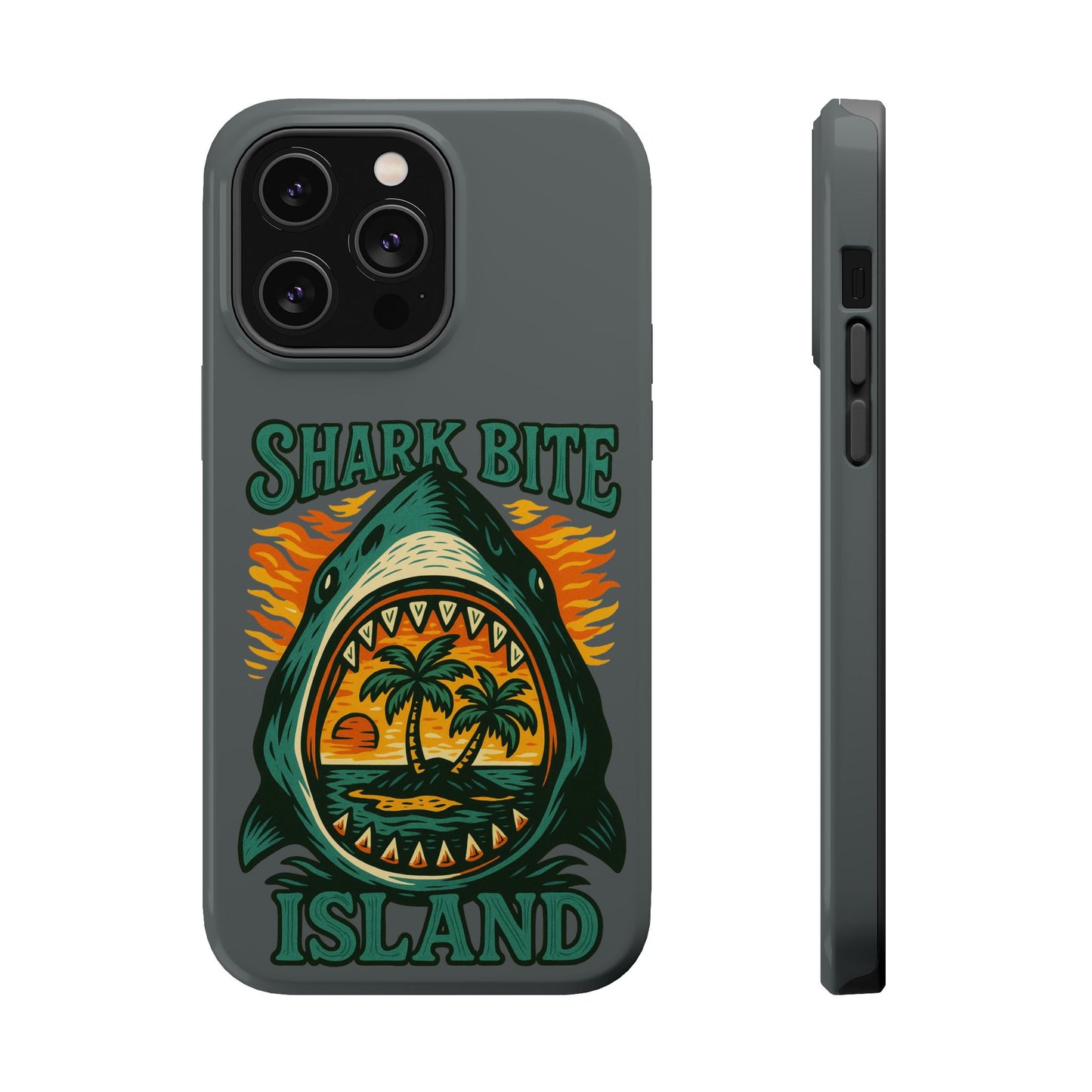 Shark Bite Island Phone Case, Magnetic Tough Case - iPhone