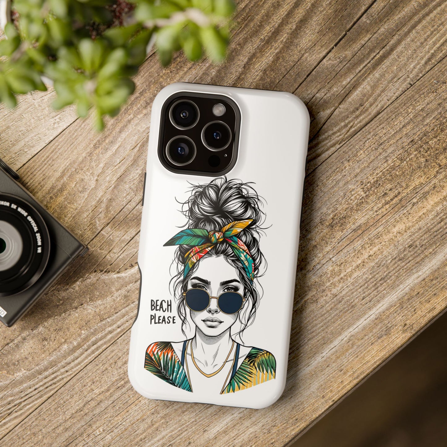 Beach Please Phone Case, Magnetic Tough Case - iPhone
