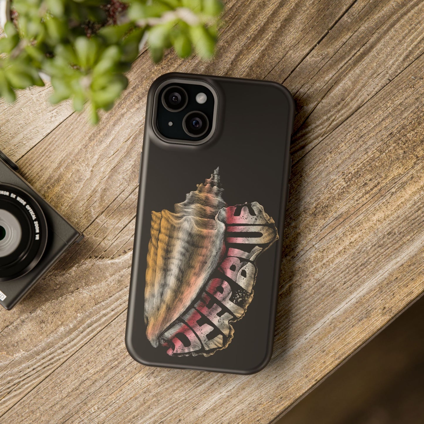 Vintage Conch Phone Case, Magnetic Tough Case - iPhone