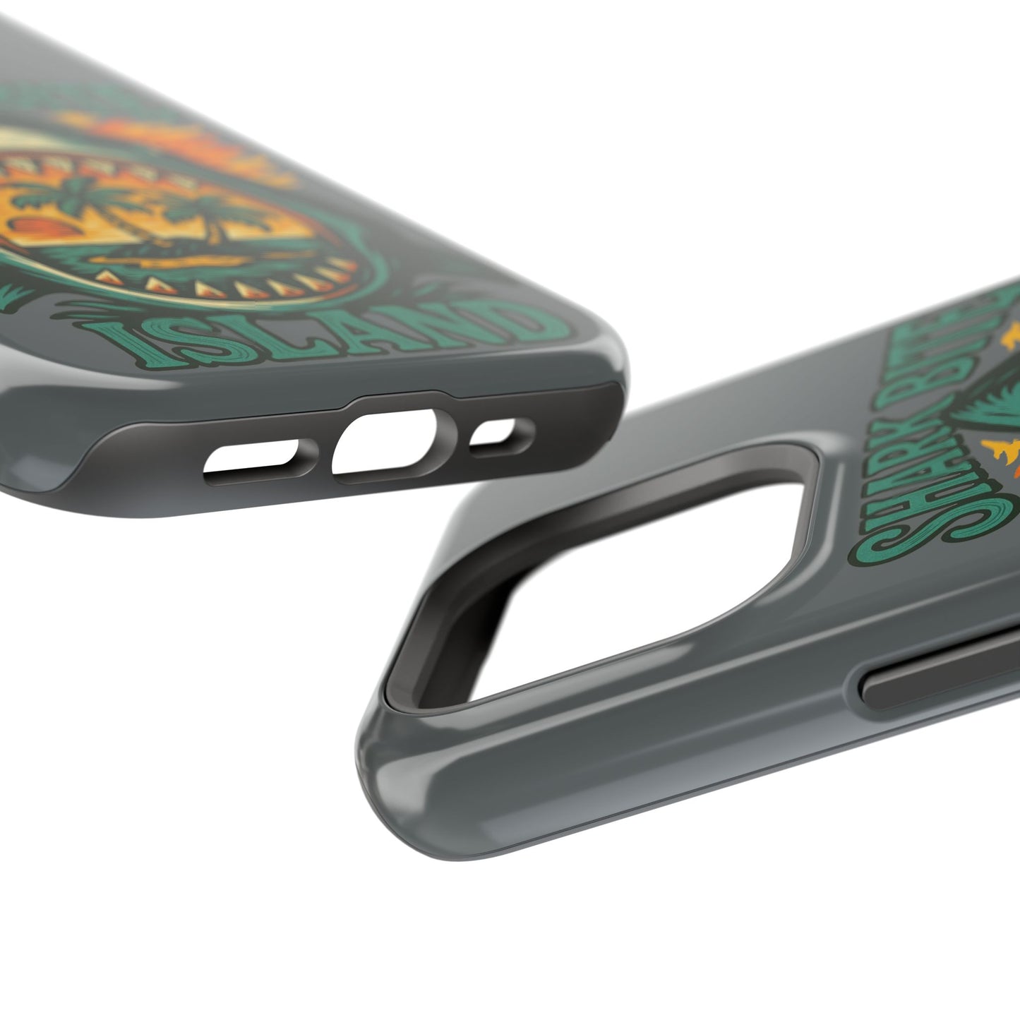 Shark Bite Island Phone Case, Magnetic Tough Case - iPhone