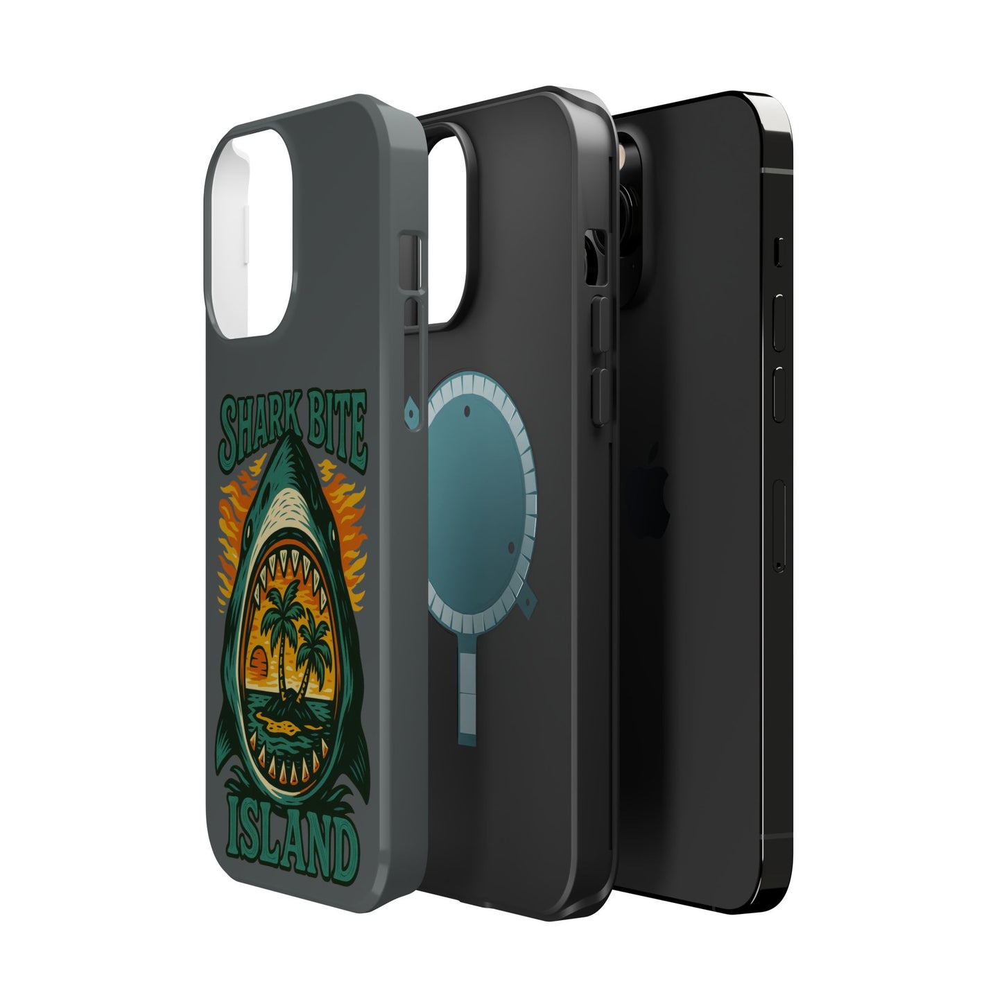 Shark Bite Island Phone Case, Magnetic Tough Case - iPhone