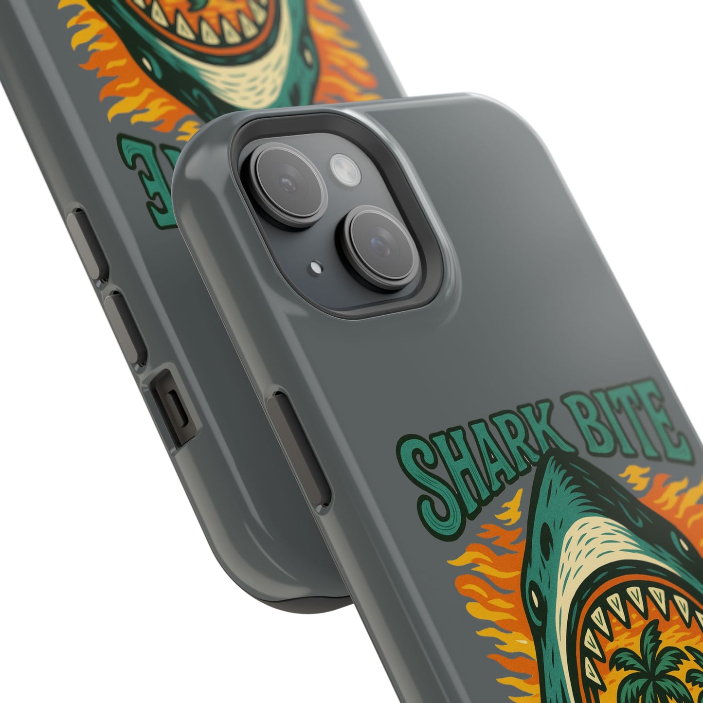 Shark Bite Island Phone Case, Magnetic Tough Case - iPhone