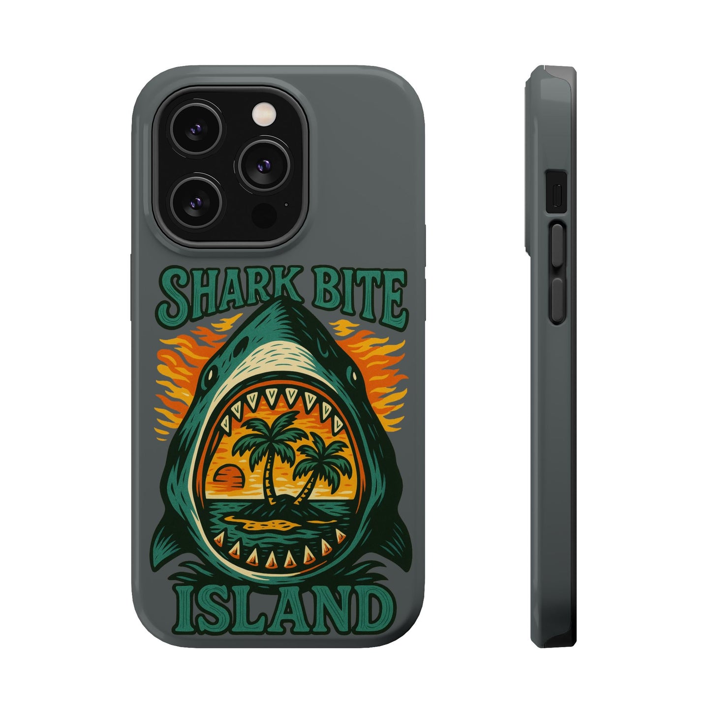 Shark Bite Island Phone Case, Magnetic Tough Case - iPhone