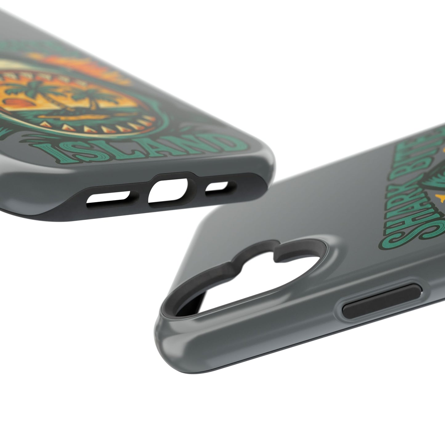 Shark Bite Island Phone Case, Magnetic Tough Case - iPhone