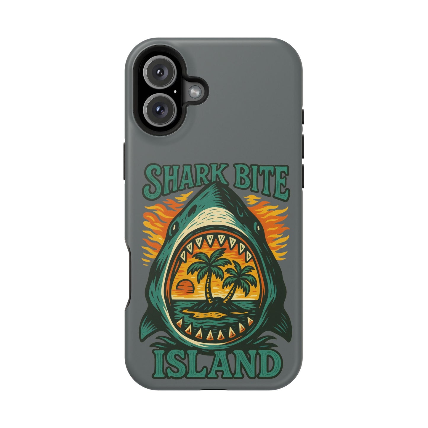 Shark Bite Island Phone Case, Magnetic Tough Case - iPhone