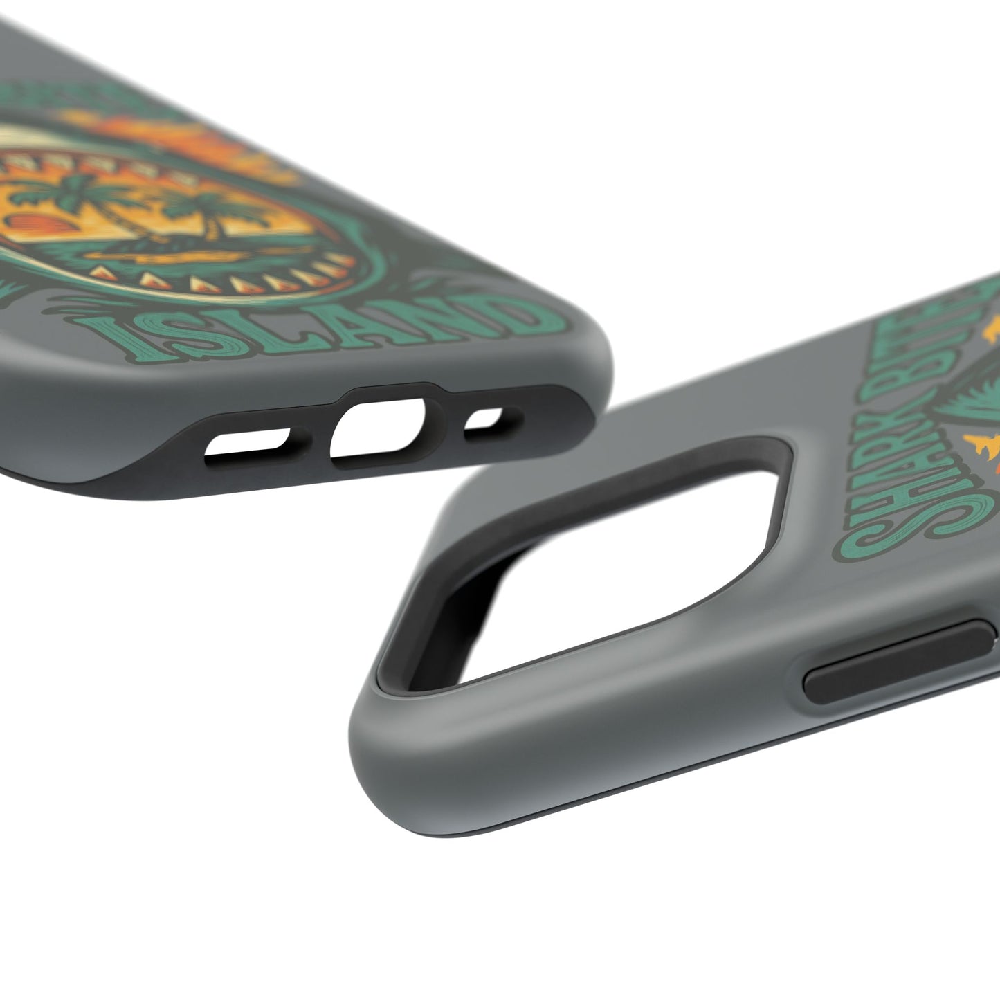 Shark Bite Island Phone Case, Magnetic Tough Case - iPhone