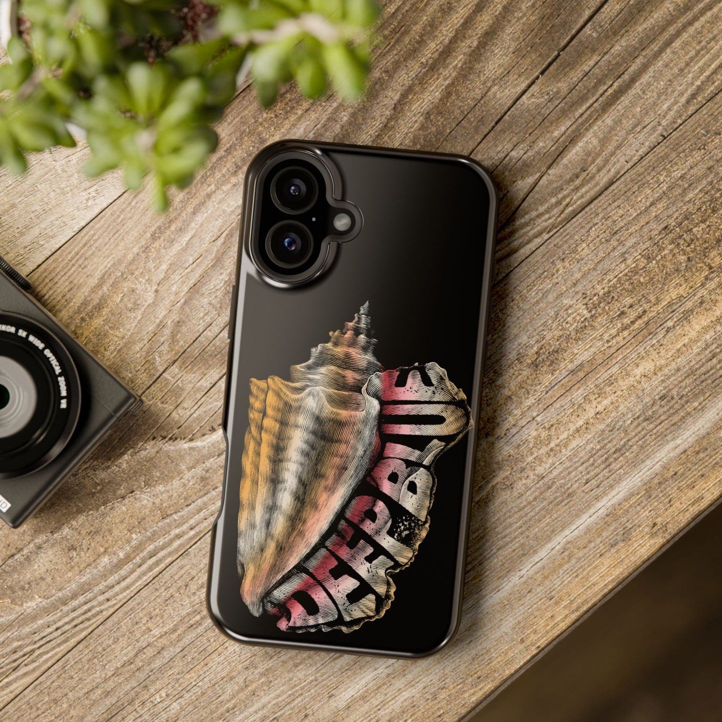 Vintage Conch Phone Case, Magnetic Tough Case - iPhone