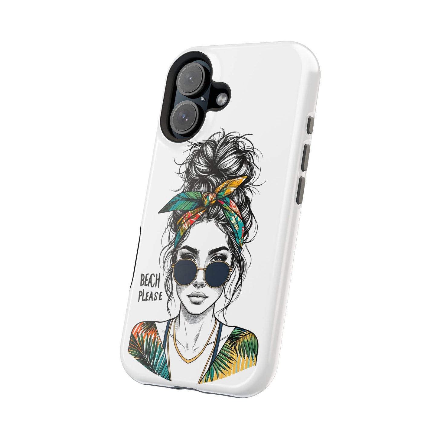 Beach Please Phone Case, Magnetic Tough Case - iPhone