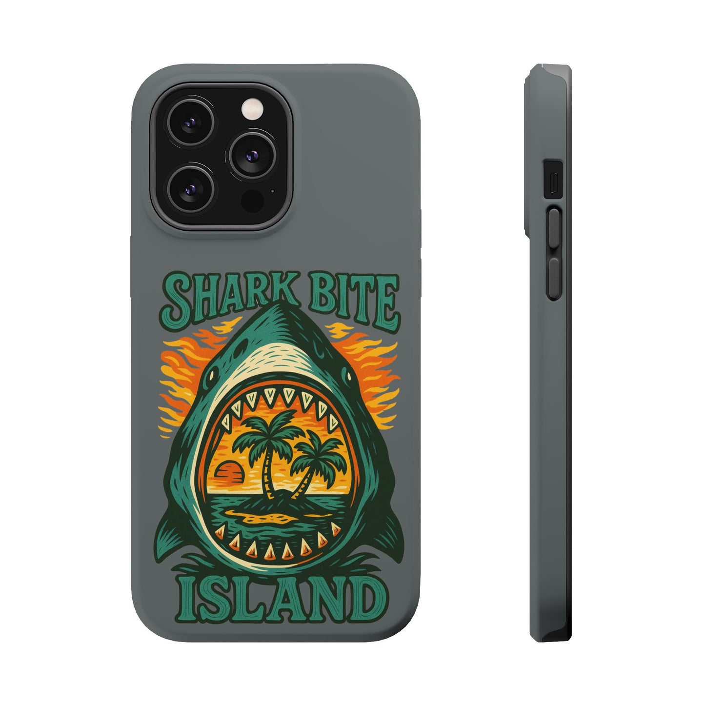 Shark Bite Island Phone Case, Magnetic Tough Case - iPhone