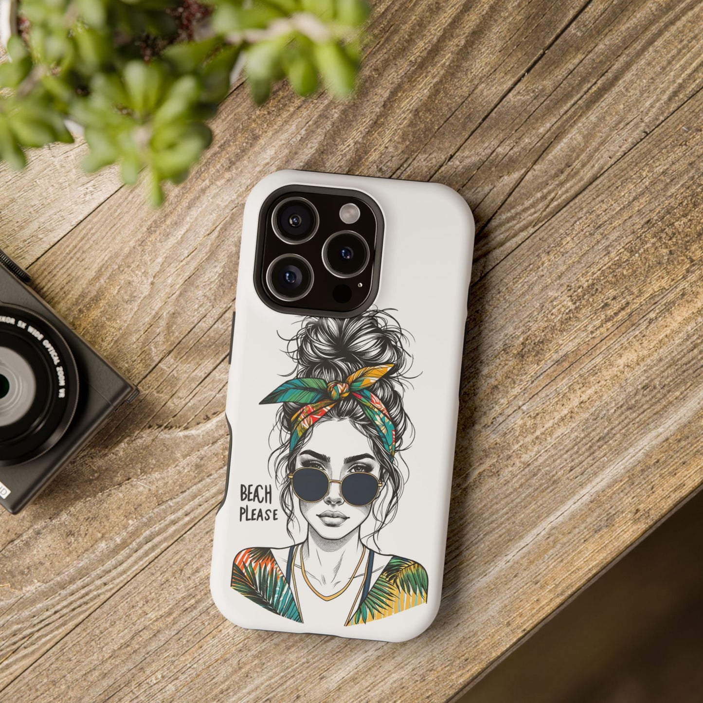 Beach Please Phone Case, Magnetic Tough Case - iPhone
