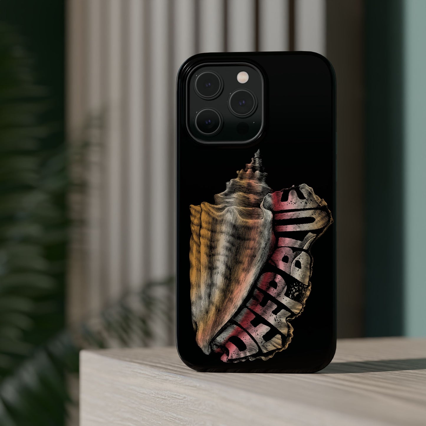 Vintage Conch Phone Case, Magnetic Tough Case - iPhone