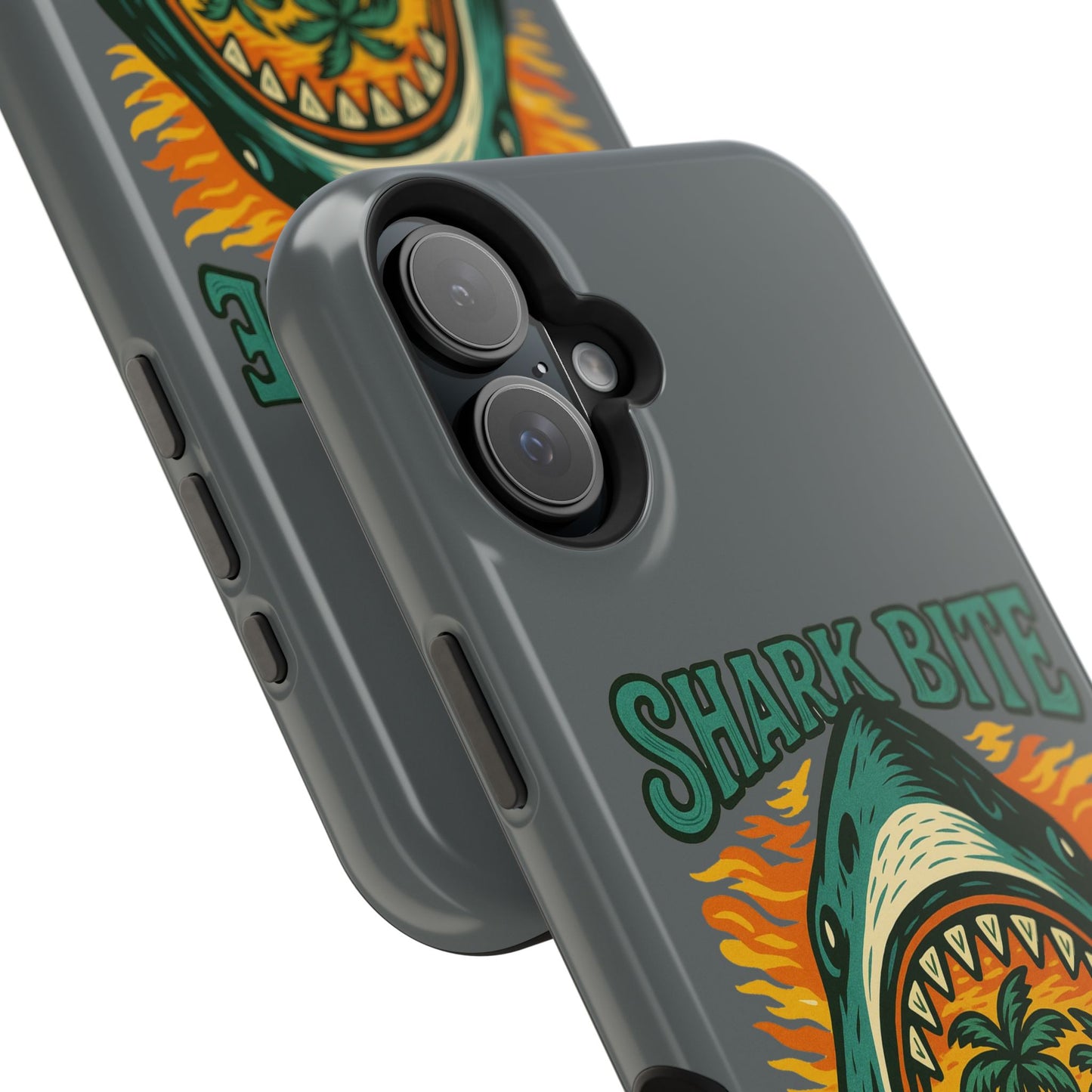 Shark Bite Island Phone Case, Magnetic Tough Case - iPhone