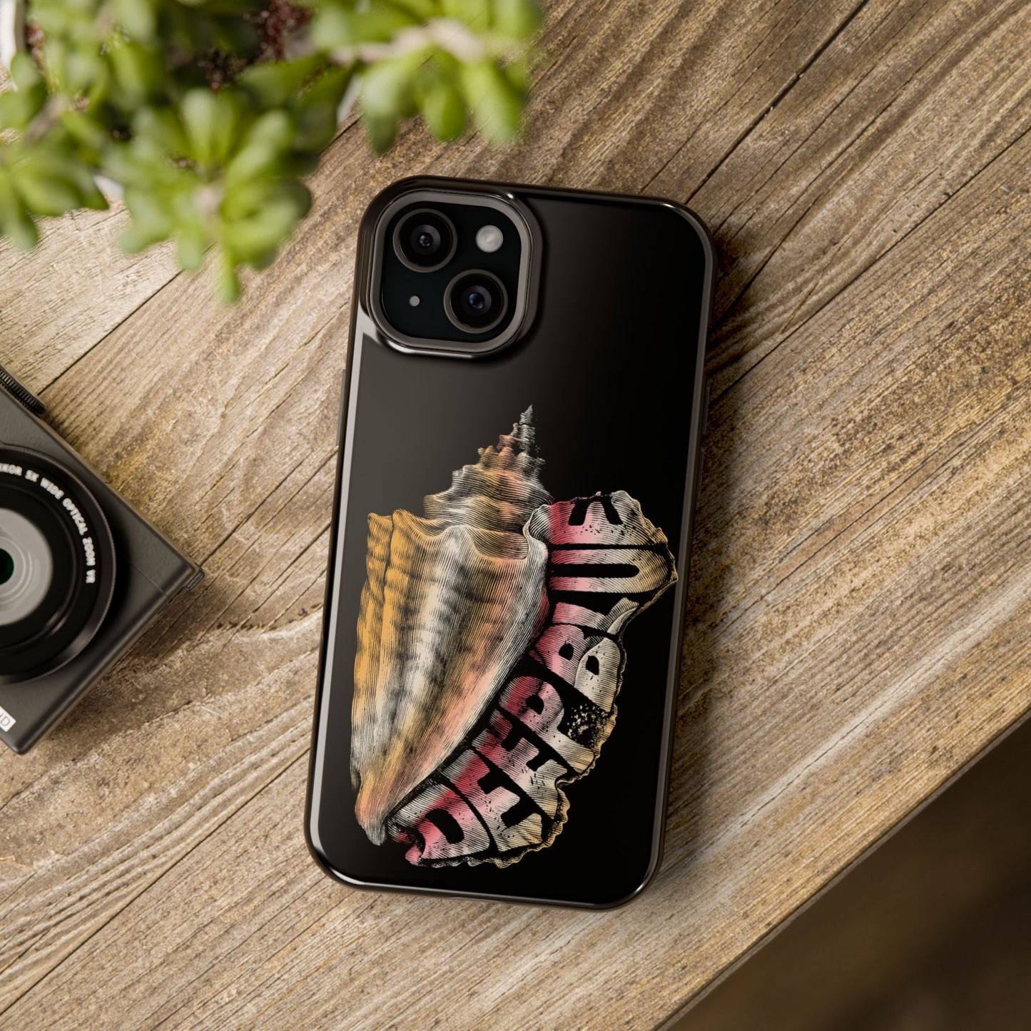 Vintage Conch Phone Case, Magnetic Tough Case - iPhone