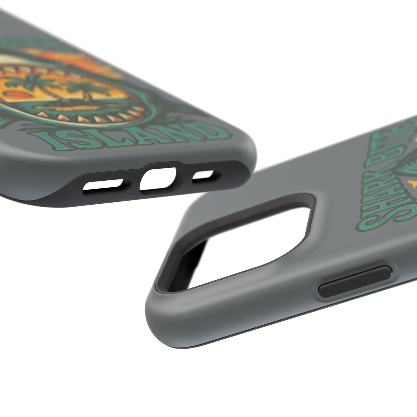 Shark Bite Island Phone Case, Magnetic Tough Case - iPhone