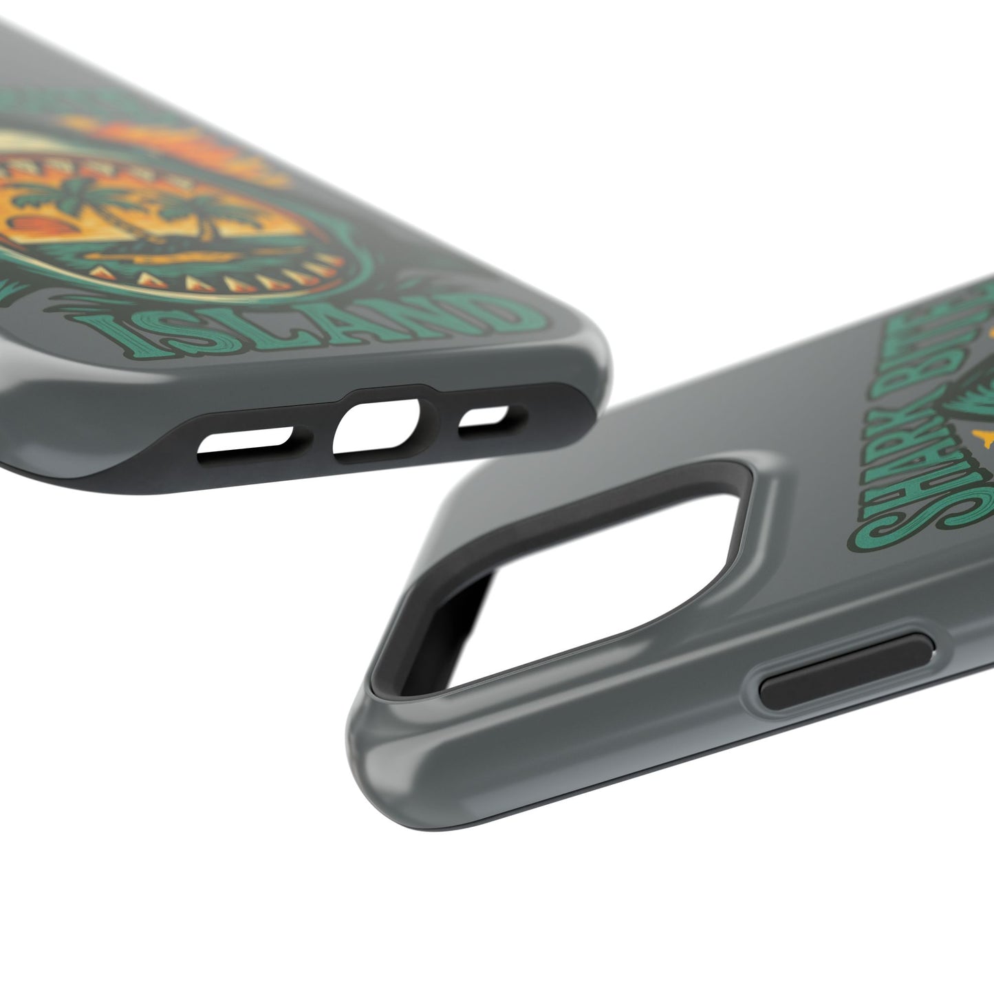 Shark Bite Island Phone Case, Magnetic Tough Case - iPhone