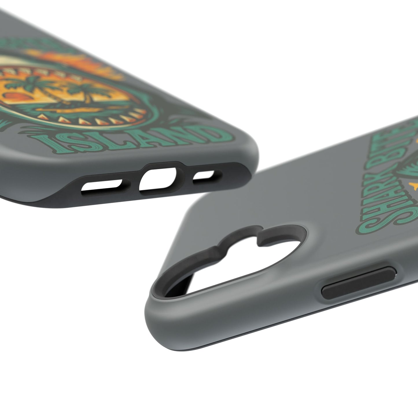 Shark Bite Island Phone Case, Magnetic Tough Case - iPhone