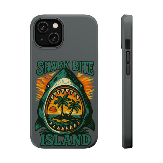 Shark Bite Island Phone Case, Magnetic Tough Case - iPhone