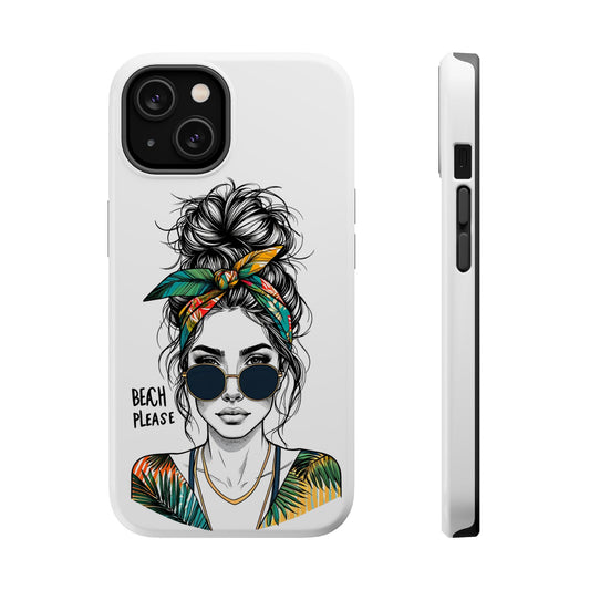Beach Please Phone Case, Magnetic Tough Case - iPhone