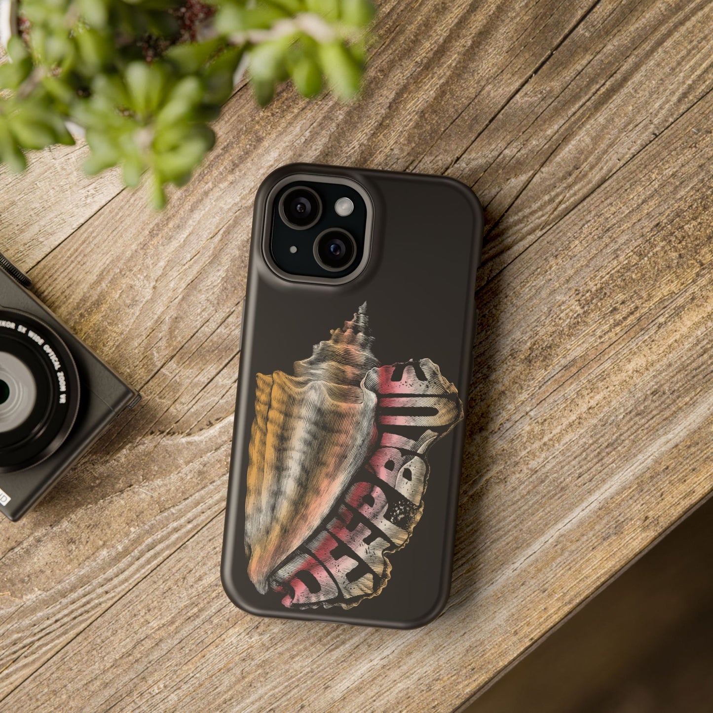Vintage Conch Phone Case, Magnetic Tough Case - iPhone