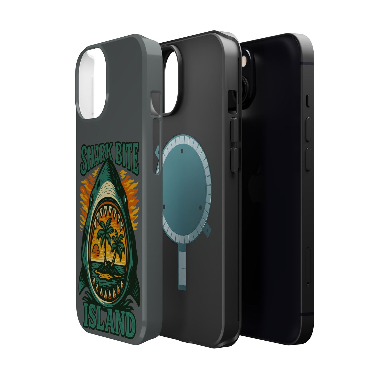Shark Bite Island Phone Case, Magnetic Tough Case - iPhone