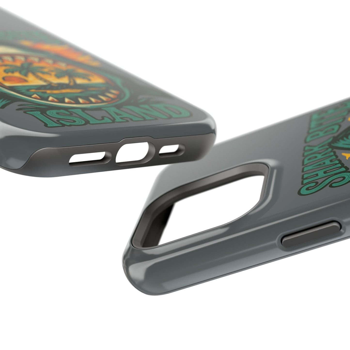 Shark Bite Island Phone Case, Magnetic Tough Case - iPhone