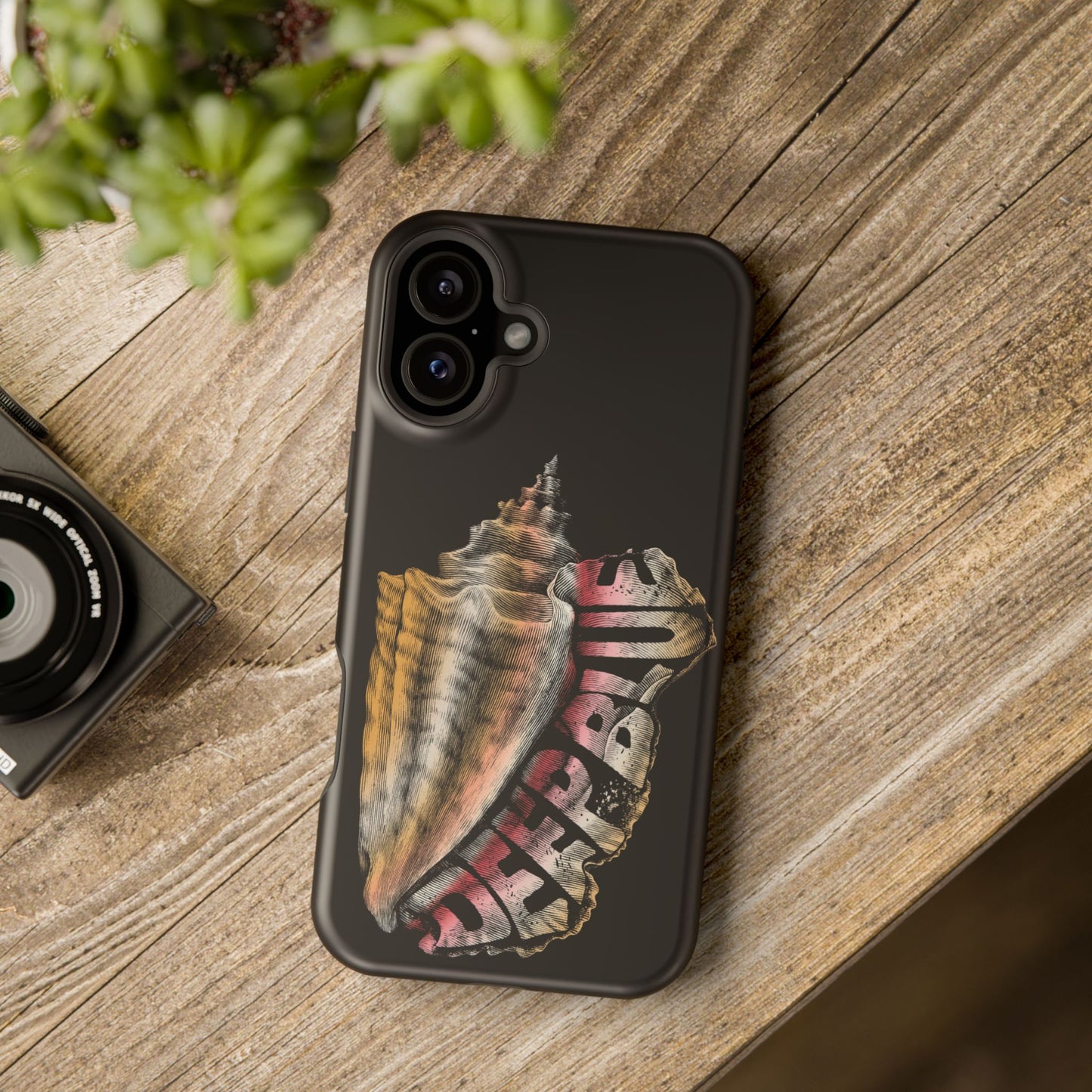 Vintage Conch Phone Case, Magnetic Tough Case - iPhone