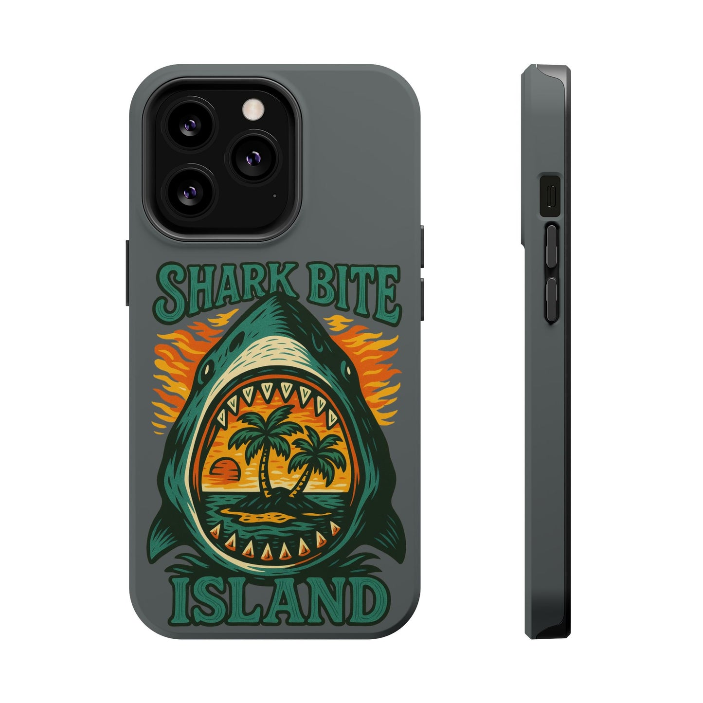 Shark Bite Island Phone Case, Magnetic Tough Case - iPhone