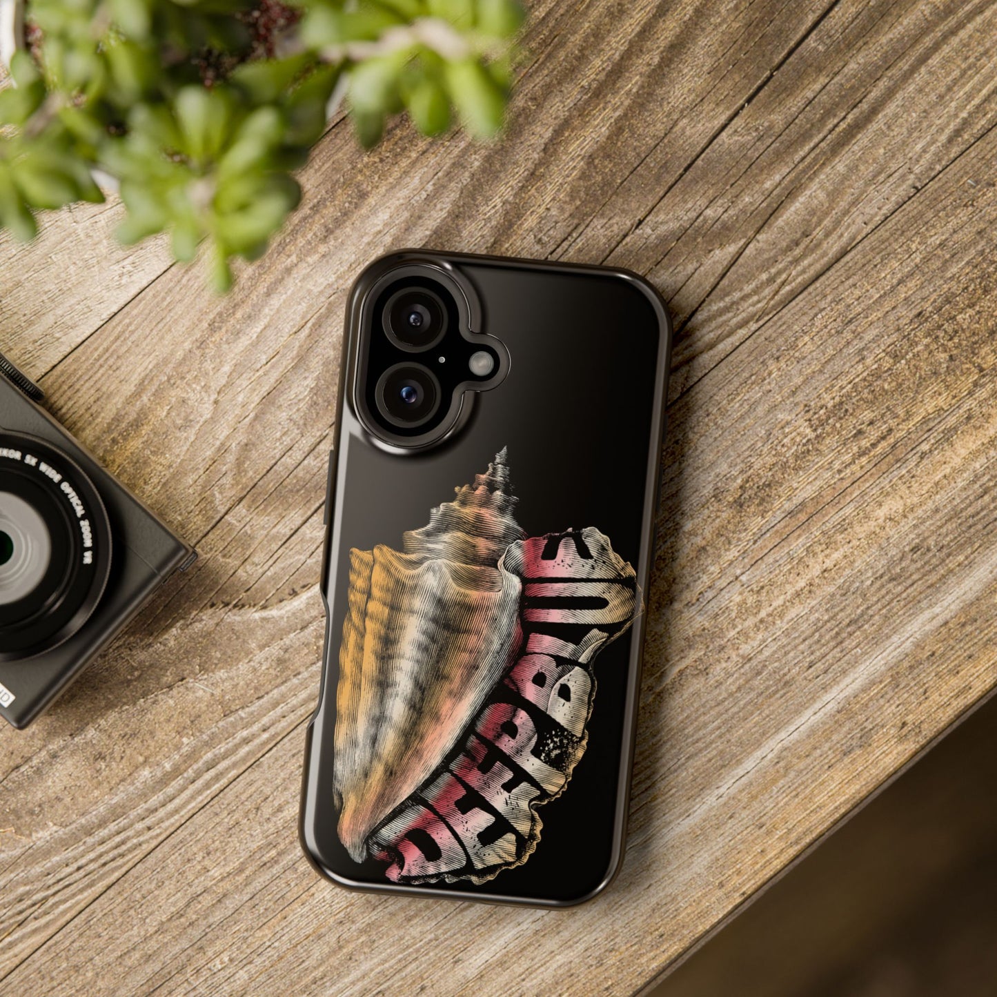 Vintage Conch Phone Case, Magnetic Tough Case - iPhone