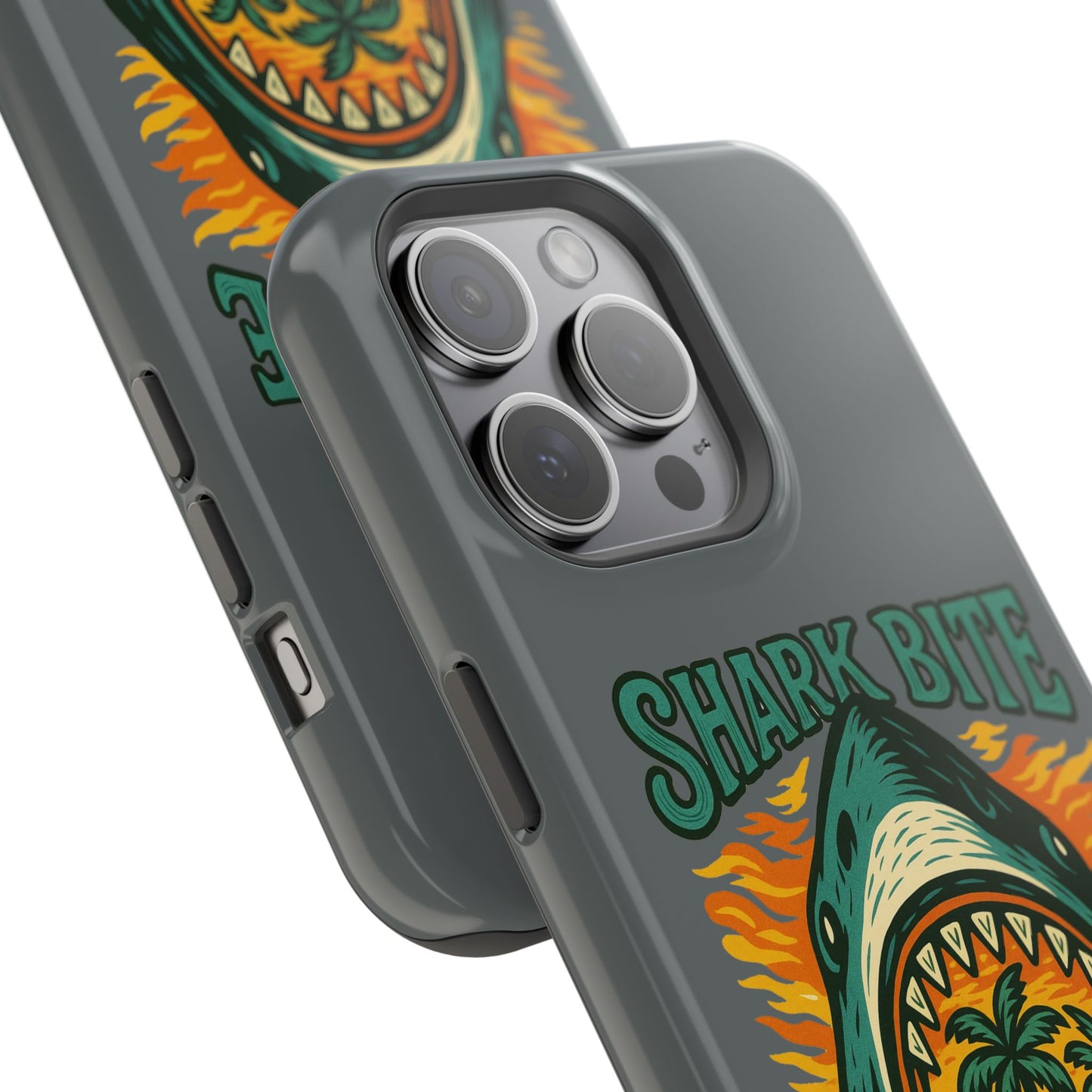 Shark Bite Island Phone Case, Magnetic Tough Case - iPhone