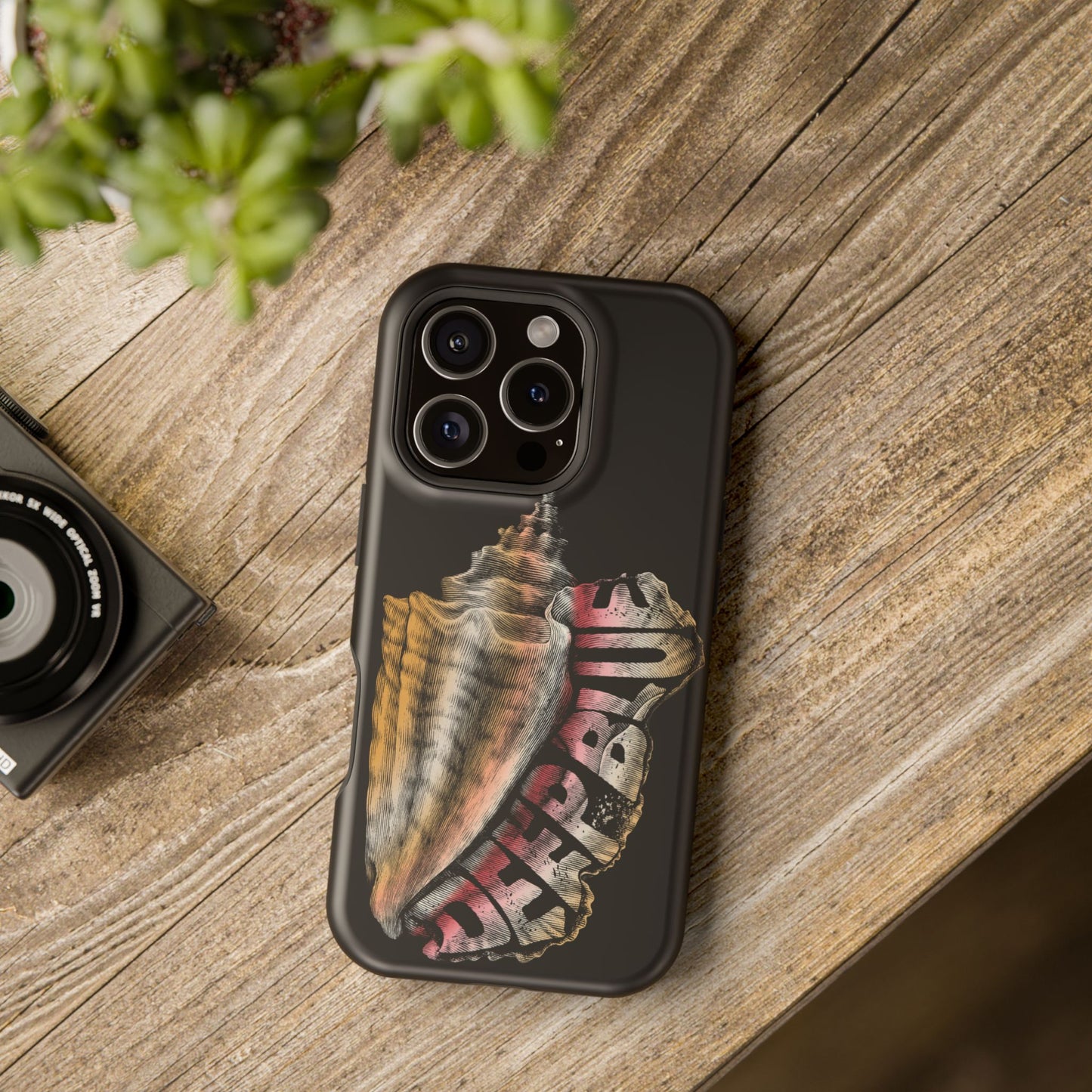 Vintage Conch Phone Case, Magnetic Tough Case - iPhone