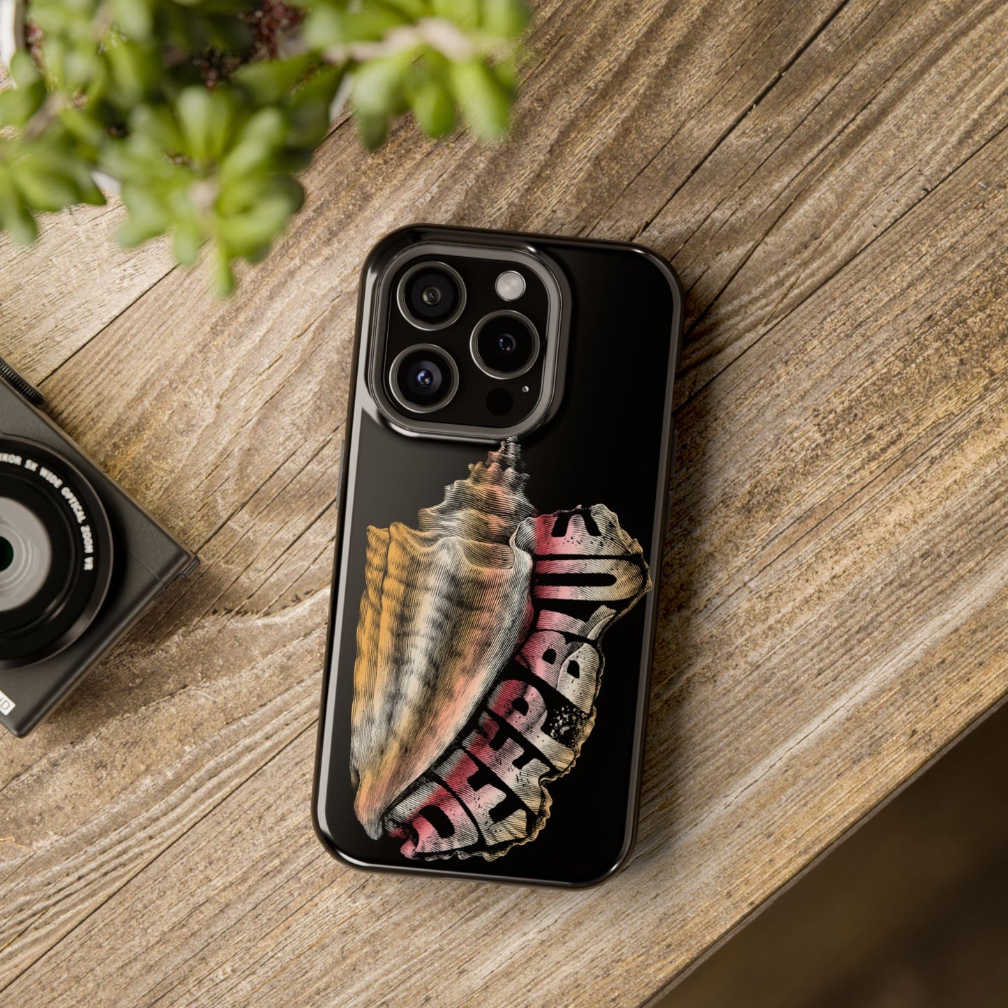Vintage Conch Phone Case, Magnetic Tough Case - iPhone