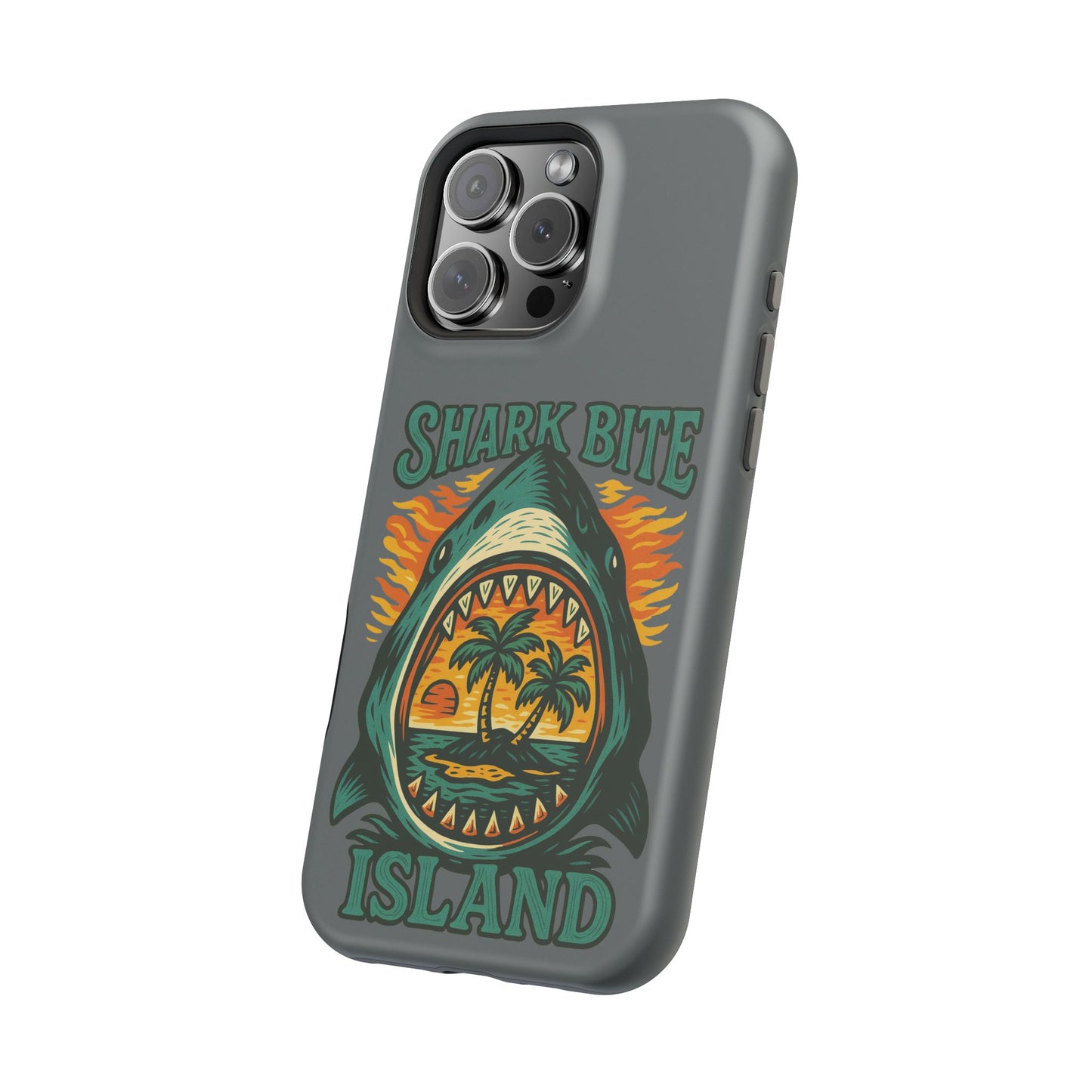 Shark Bite Island Phone Case, Magnetic Tough Case - iPhone