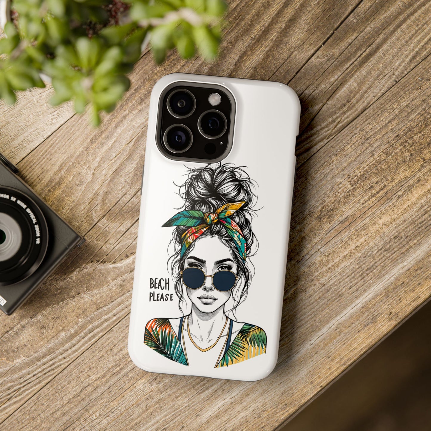Beach Please Phone Case, Magnetic Tough Case - iPhone